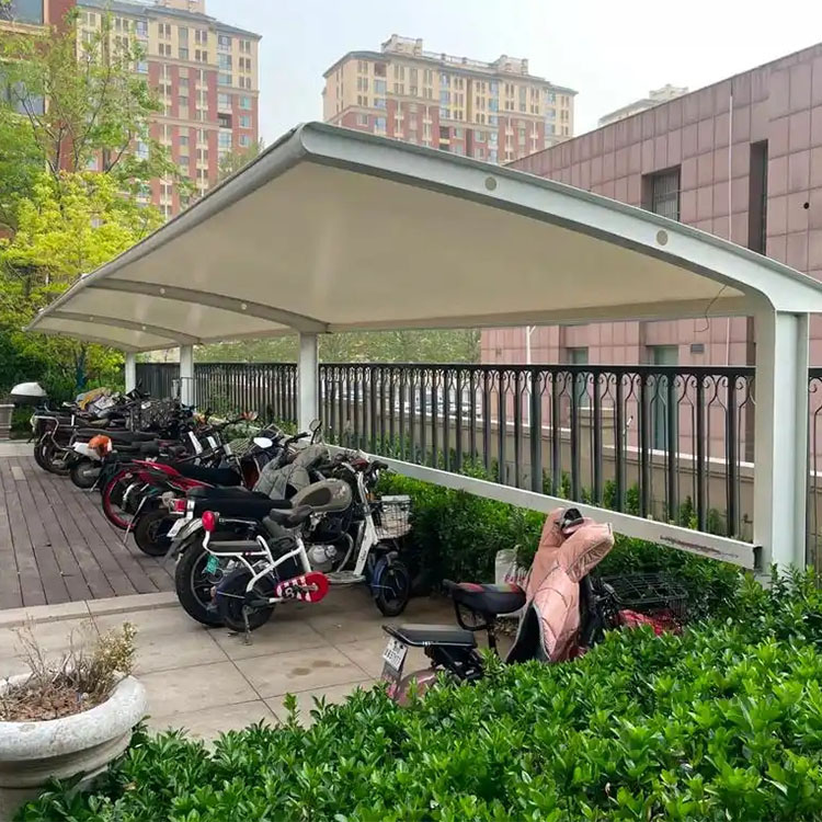 来宾膜结构电动车棚